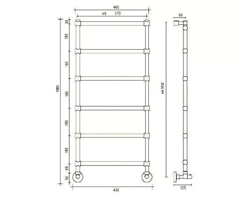Заказать Полотенцесушитель водяной Margaroli Sole 442/370-6 бронза в магазине сантехники Santeh-Crystal.ru