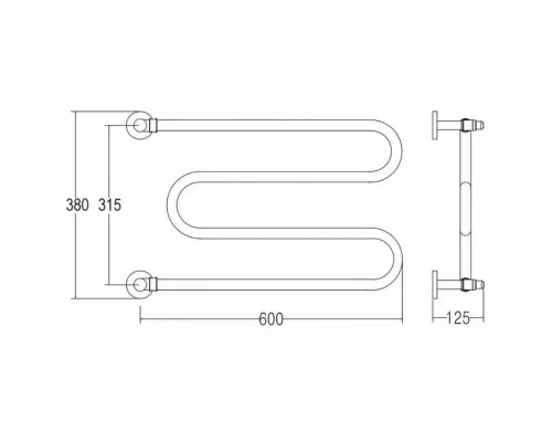 Заказать Полотенцесушитель водяной Margaroli Vento 403CR хром в магазине сантехники Santeh-Crystal.ru