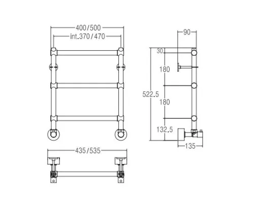 Приобрести Полотенцесушитель водяной Margaroli Sole 440/470 золото в магазине сантехники Santeh-Crystal.ru