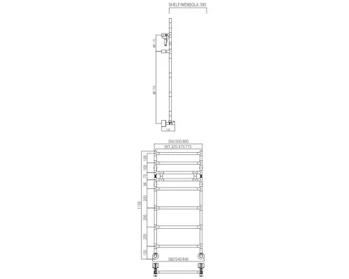 Приобрести Полотенцесушитель водяной Margaroli Sereno 483/475-8М хром в магазине сантехники Santeh-Crystal.ru