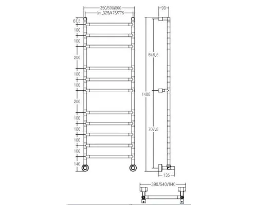 Приобрести Полотенцесушитель водяной Margaroli Sereno 484/475-11 хром в магазине сантехники Santeh-Crystal.ru