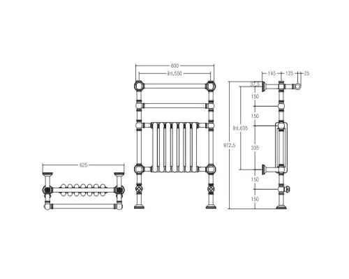 Заказать Полотенцесушитель водяной Margaroli Armonia 9-204 бронза в магазине сантехники Santeh-Crystal.ru