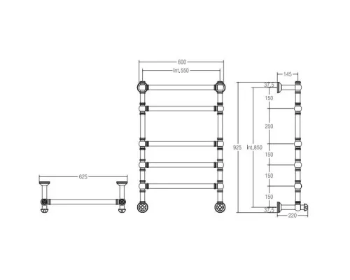 Заказать Полотенцесушитель водяной Margaroli Armonia 9-464 бронза в магазине сантехники Santeh-Crystal.ru