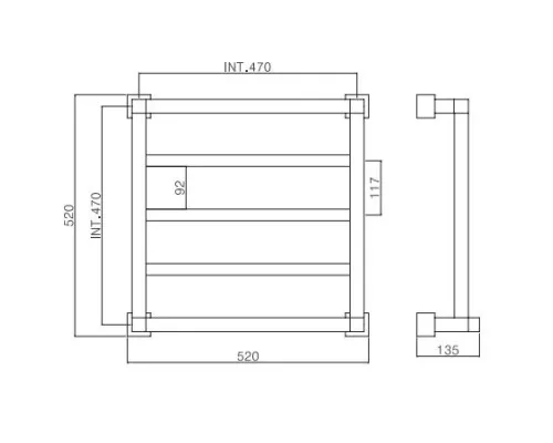 Купить Полотенцесушитель водяной Margaroli Quardi 710/3 хром в магазине сантехники Santeh-Crystal.ru