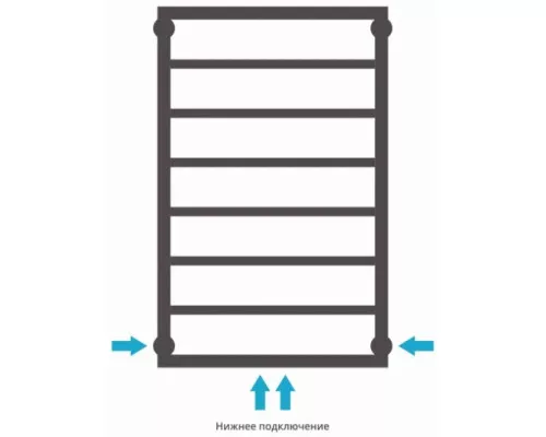 Заказать Полотенцесушитель водяной 800х500 Сунержа Канцлер 00-0254-8050 в магазине сантехники Santeh-Crystal.ru