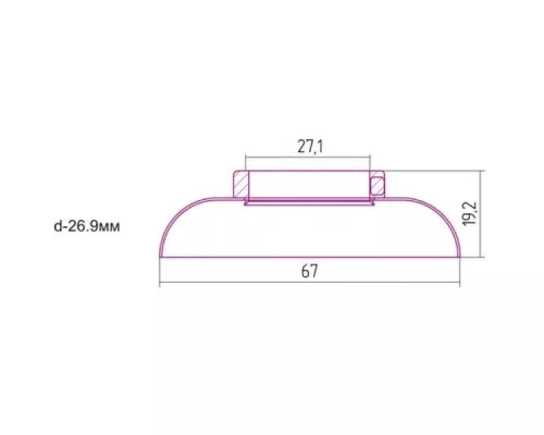 Купить Отражатель декоративный d - 26,9 мм темный титан муар Сунержа 15-1028-0002 в магазине сантехники Santeh-Crystal.ru