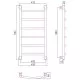 Купить Полотенцесушитель водяной 800х400 белый глянец Сунержа Галант+ 12-0200-8040 в магазине сантехники Santeh-Crystal.ru