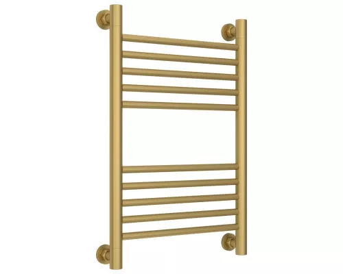 Купить Полотенцесушитель водяной 600х400 перемычка выгнутая золотой матовый Сунержа Богема+ 032-0221-6040 в магазине сантехники Santeh-Crystal.ru