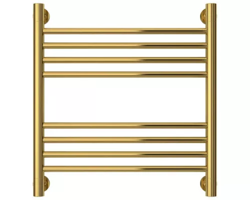 Заказать Полотенцесушитель водяной 500х500 перемычка выгнутая золотой Сунержа Богема+ 03-0221-5050 в магазине сантехники Santeh-Crystal.ru