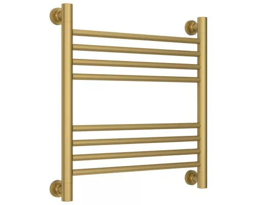 Купить Полотенцесушитель водяной 500х500 перемычка выгнутая золотой матовый Сунержа Богема+ 032-0221-5050 в магазине сантехники Santeh-Crystal.ru