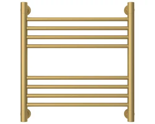 Купить Полотенцесушитель водяной 500х500 перемычка выгнутая золотой матовый Сунержа Богема+ 032-0221-5050 в магазине сантехники Santeh-Crystal.ru