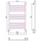 Заказать Полотенцесушитель водяной 800х500 белый глянец Сунержа Богема+ 12-0220-8050 в магазине сантехники Santeh-Crystal.ru