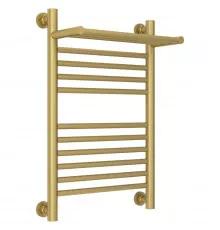 Полотенцесушитель водяной 600х400 золотой матовый Сунержа Богема с полкой+ 032-0223-6040
