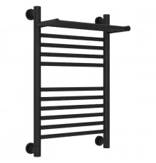Полотенцесушитель водяной 600х400 черный матовый Сунержа Богема с полкой+ 31-0223-6040