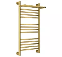 Полотенцесушитель водяной 800х400 золотой Сунержа Богема с полкой+ 03-0223-8040