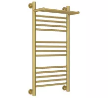Полотенцесушитель водяной 800х400 золотой матовый Сунержа Богема с полкой+ 032-0223-8040