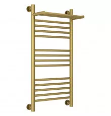 Полотенцесушитель водяной 800х400 состаренная латунь Сунержа Богема с полкой+ 051-0223-8040