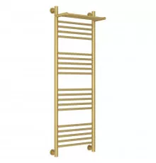 Полотенцесушитель водяной 1200х400 золотой матовый Сунержа Богема с полкой+ 032-0223-1240