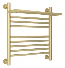 Полотенцесушитель водяной 500х500 шампань матовая Сунержа Богема с полкой+ 022-0223-5050