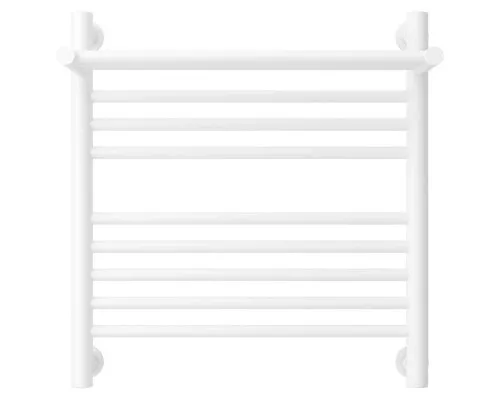 Заказать Полотенцесушитель водяной 500х500 белый матовый Сунержа Богема с полкой+ 30-0223-5050 в магазине сантехники Santeh-Crystal.ru