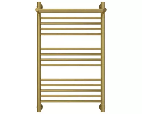 Купить Полотенцесушитель водяной 800х500 состаренная латунь Сунержа Богема с полкой+ 051-0223-8050 в магазине сантехники Santeh-Crystal.ru