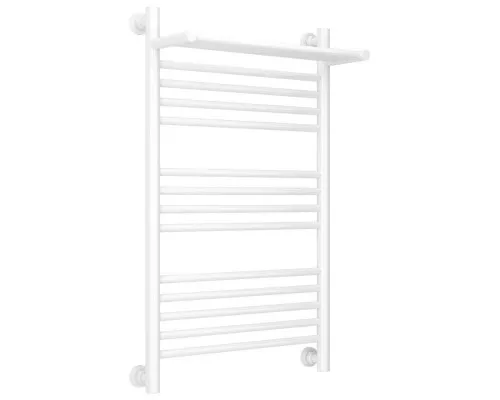 Приобрести Полотенцесушитель водяной 800х500 белый глянец Сунержа Богема с полкой+ 12-0223-8050 в магазине сантехники Santeh-Crystal.ru