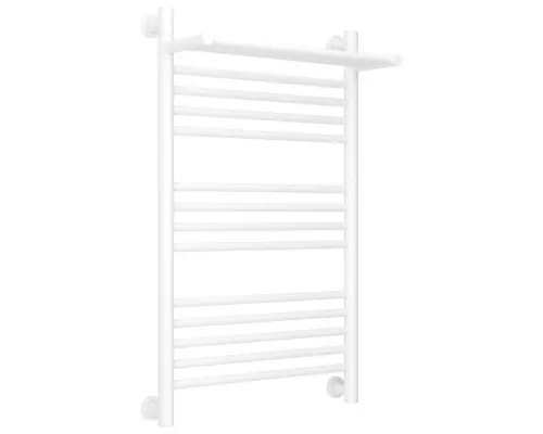 Купить Полотенцесушитель водяной 800х500 белый матовый Сунержа Богема с полкой+ 30-0223-8050 в магазине сантехники Santeh-Crystal.ru
