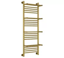 Полотенцесушитель водяной 1200х400 состаренная латунь Сунержа Богема с полкой+ 051-0224-1240