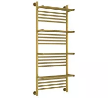 Полотенцесушитель водяной 1200х500 состаренная латунь Сунержа Богема с полкой+ 051-0224-1250