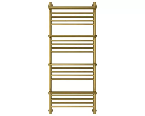 Приобрести Полотенцесушитель водяной 1200х500 состаренная латунь Сунержа Богема с полкой+ 051-0224-1250 в магазине сантехники Santeh-Crystal.ru