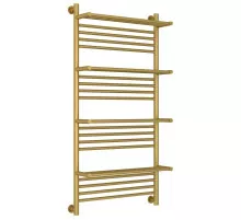 Полотенцесушитель водяной 1200х600 золотой матовый Сунержа Богема с полкой+ 032-0224-1260