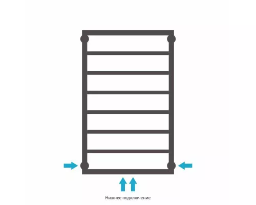 Приобрести Полотенцесушитель водяной 800х500 шампань Сунержа Канцлер 020-0254-8050 в магазине сантехники Santeh-Crystal.ru