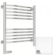 Полотенцесушитель электрический 600х500 белый глянец МЭМ левый Сунержа Флюид 2.0 12-5220-6050