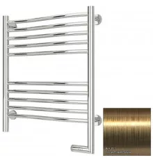 Полотенцесушитель электрический 600х500 состаренная латунь МЭМ правый Сунержа Флюид 2.0 051-5221-6050