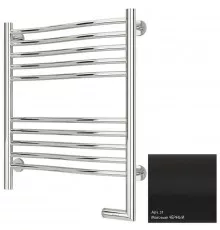 Полотенцесушитель электрический 600х500 черный матовый МЭМ правый Сунержа Флюид 2.0 31-5221-6050