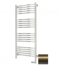 Полотенцесушитель электрический 1200х500 состаренная бронза МЭМ правый Сунержа Флюид 2.0 05-5221-1250