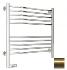 Полотенцесушитель электрический 600х600 состаренная латунь МЭМ левый Сунержа Флюид 2.0 051-5220-6060