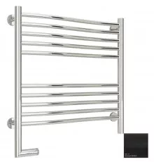 Полотенцесушитель электрический 600х600 черный матовый МЭМ левый Сунержа Флюид 2.0 31-5220-6060