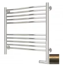 Полотенцесушитель электрический 600х600 состаренная бронза МЭМ правый Сунержа Флюид 2.0 05-5221-6060