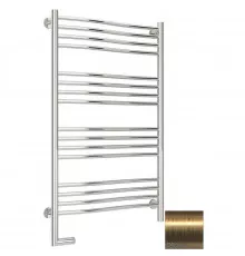 Полотенцесушитель электрический 1000х600 состаренная латунь МЭМ левый Сунержа Флюид 2.0 051-5220-1060