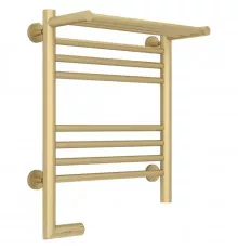 Полотенцесушитель электрический 500х400 шампань матовая МЭМ левый Сунержа Богема с полкой 2.0 022-5206-5040