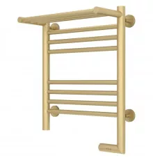 Полотенцесушитель электрический 500х400 шампань матовая МЭМ правый Сунержа Богема с полкой 2.0 022-5207-5040