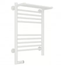 Полотенцесушитель электрический 600х400 белый матовый МЭМ левый Сунержа Богема с полкой 2.0 30-5206-6040