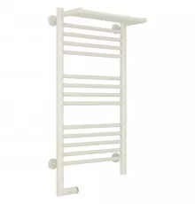 Полотенцесушитель электрический 800х400 античное белое золото МЭМ левый Сунержа Богема с полкой 2.0 10-5206-8040