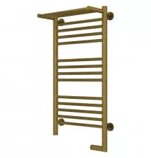 Полотенцесушитель электрический 800х400 состаренная бронза МЭМ правый Сунержа Богема с полкой 2.0 05-5207-8040