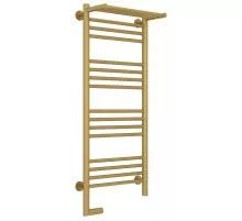 Полотенцесушитель электрический 1000х400 золотой матовый МЭМ левый Сунержа Богема с полкой 2.0 032-5206-1040