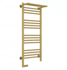 Полотенцесушитель электрический 1000х400 золотой матовый МЭМ левый Сунержа Богема с полкой 2.0 032-5206-1040