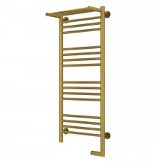 Полотенцесушитель электрический 1000х400 состаренная латунь МЭМ правый Сунержа Богема с полкой 2.0 051-5207-1040