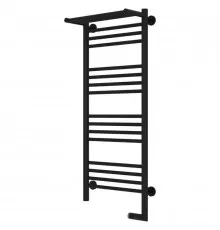 Полотенцесушитель электрический 1000х400 черный матовый МЭМ правый Сунержа Богема с полкой 2.0 31-5207-1040