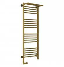 Полотенцесушитель электрический 1200х400 состаренная бронза МЭМ левый Сунержа Богема с полкой 2.0 05-5206-1240